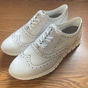 Cole Haan Zerogrand Wingtip Oxford W02880 Women's White Casual Shoes 7.5B